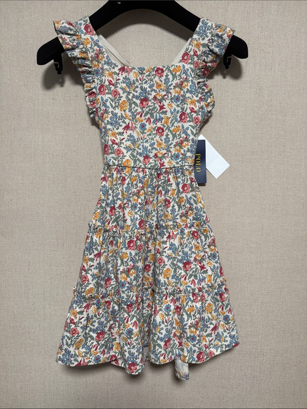 NWT Polo Ralph Lauren Toddler and Little Girls Floral Ruffled Dress Size 6X - Picture 3 of 4